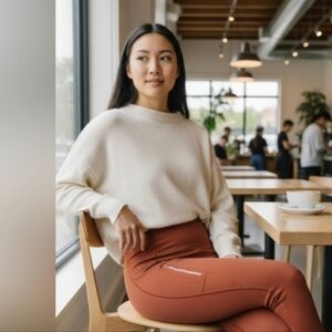 Athleta Rainier Tight in Plush Supersonic Dried Cinnamon 1X